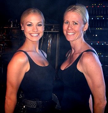 Yvonne and Alisa dressed in black for Chuck